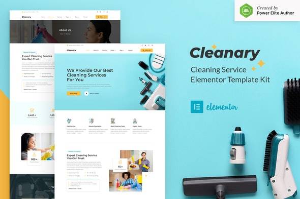 Cleanary – Cleaning Service Company Elementor Template Kit Download