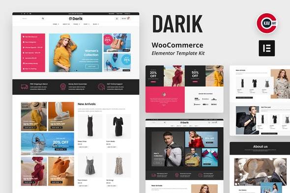 Darik – Fashion WooCommerce Elementor Template Kit Download