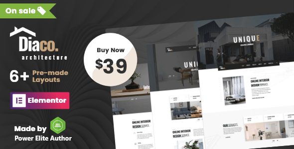 Diaco – v1.5 Architecture & Interior Design Elementor WordPress Theme Download