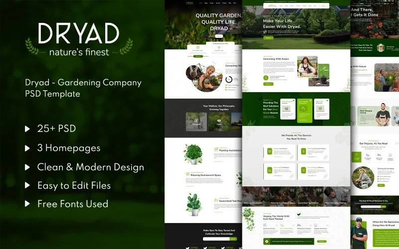 Dryad – v1.0.0 Gardening Company WordPress Theme Download