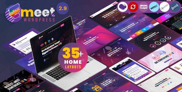 Emeet v.2.9.0 – Event Conference & Meetup WordPress Theme Download