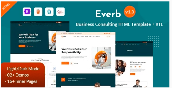 Everb v1.2 – Business Consulting HTML Template