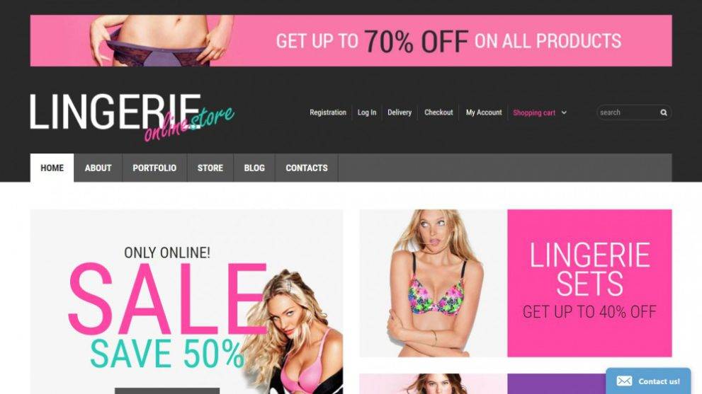 Feminine Lingerie WordPress Theme Download