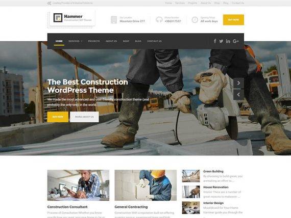 ProteusThemes – Hammer WordPress Theme v.1.5.1 Download