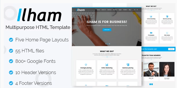 ILHAM – Multi-purpose HTML Template