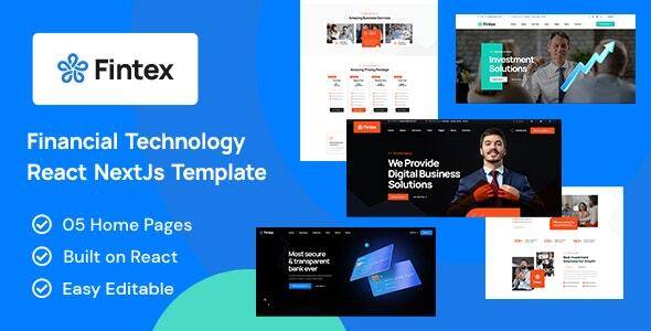 Fintex Consulting Financial React NextJs Template Download