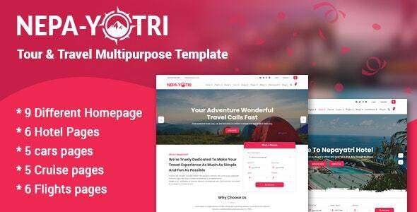 Nepayatri – Tour & Travel Multipurpose Template Download