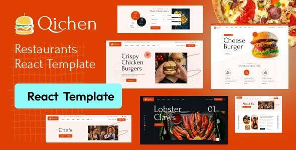 Qichen Fast Food React NextJs Restaurant Template Download