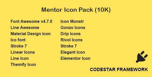 Mentor Icon Pack for Codestar Framework v1.0.0