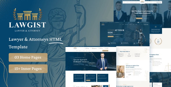 Lawgist Attorney Lawyers HTML Template Free Download