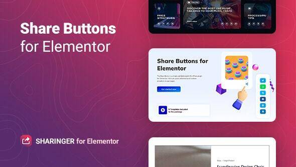 Sharinger v1.0.2 – Share Buttons for Elementor