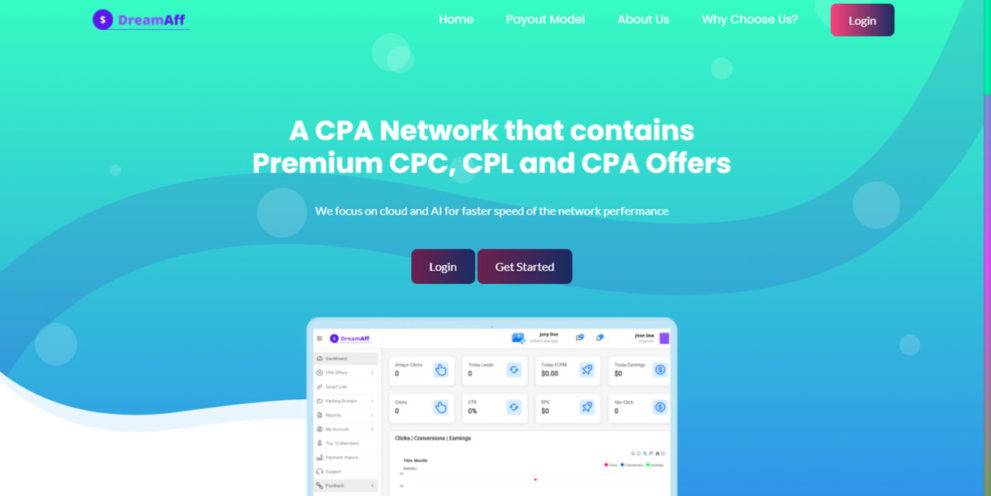 DreamAff CPA Affiliate Script