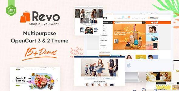 Revo Drag Drop Multipurpose OpenCart Theme with 15 Layouts Ready