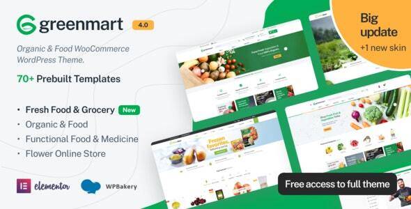 GreenMart Theme v4.1.8 – Organic & Food Woocommerce WordPress Theme