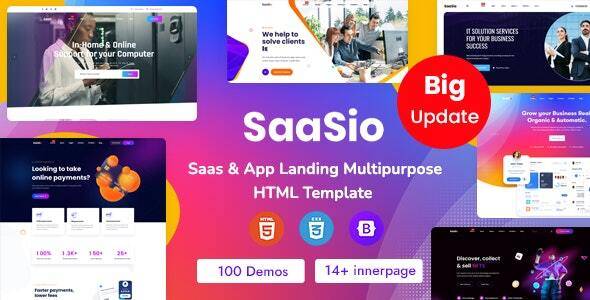 SaaSio One Page SaaS template download