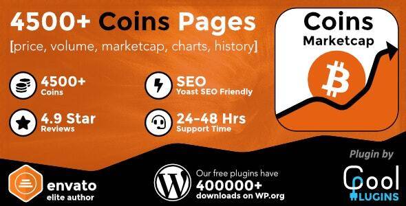 Coins MarketCap WordPress Cryptocurrency Plugin Download