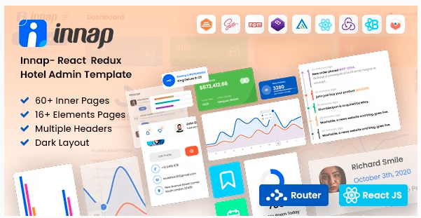 Innap v1.1 – React Redux Hotel Admin Template