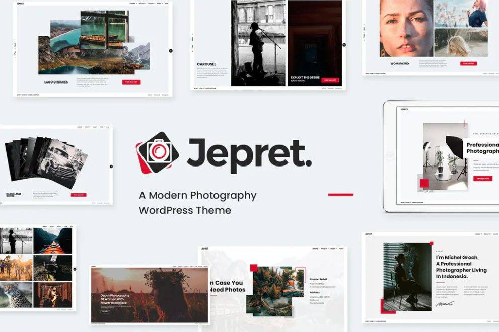 Jepret Modern Photography WordPress Theme Download