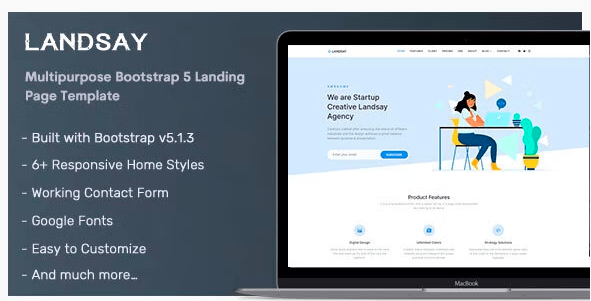 Landsay - Bootstrap 5 Landing Page Template