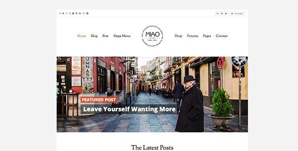 Miao v1.1.3 – Fashion Magazine News & Blog WordPress Theme Download