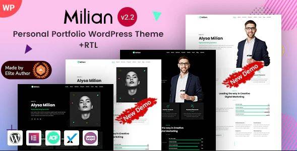 Milian v.2.2 – Personal Portfolio Elementor WordPress Theme Download