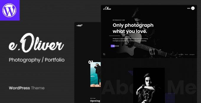 Oliver v.1.3.1 photography portfolio WordPress theme Download