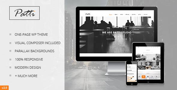 Patti v2.9.16 – Parallax One Page WordPress Theme Download