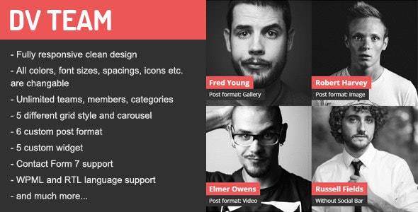 DV Team v2.2 – Responsive Team Showcase WordPress Plugin Download