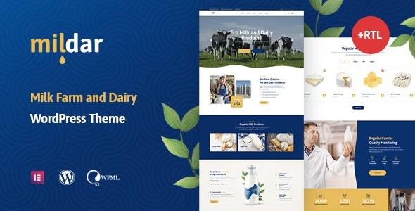 Mildar – v.1.0.2 Dairy Farm & Milk WordPress Theme Download