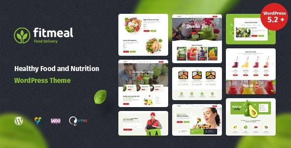 Fitmeal v1.2.7 – Organic Food Delivery and Healthy Nutrition WordPress Theme Download