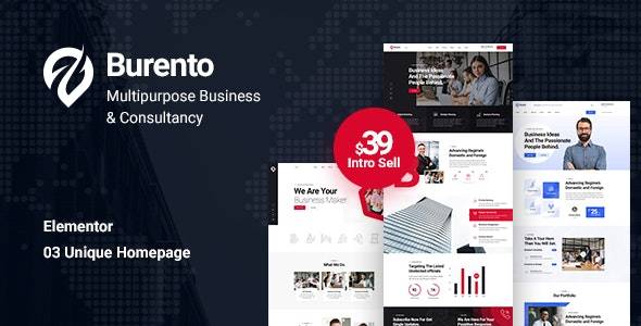 Burento – v.1.0 Multipurpose Business WordPress Theme Download