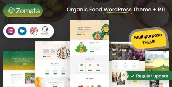 Zomata – v1.6 Organic Food WordPress Theme + RTL Download