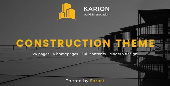 Karion – v.2.0 Construction & Building WordPress Theme Download