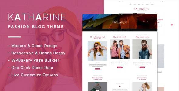 Katharine – v1.5 Modern Fashion Blog WordPress Theme Download