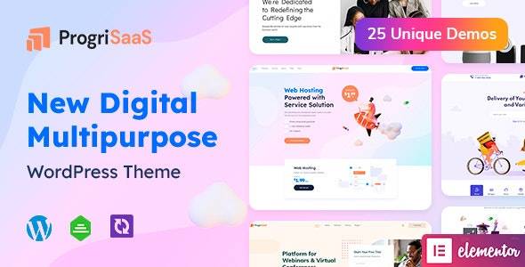 ProgriSaaS – v1.1.0 Creative Landing Page WordPress Theme Download