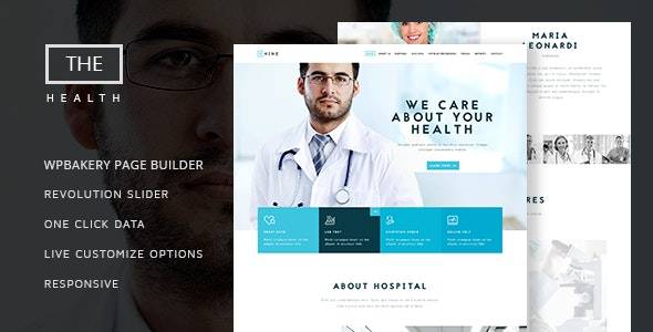 The Hospital – v1.8.1 One and Multi Page Health WordPress Theme Download