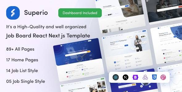 Superio v1.4 – Job Portal & Job Board React NextJS Template Download