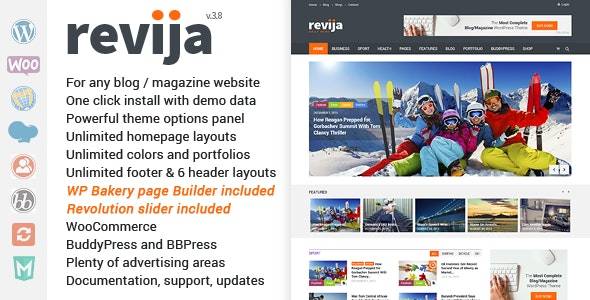 Revija v3.5 – Blog & News WordPress Theme Download