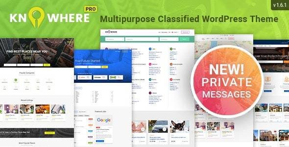 Knowhere Pro v.1.5.9 (Updated) – Multipurpose Classified Directory WordPress Theme Download