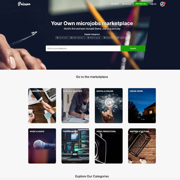 Pricerr Wordpress theme