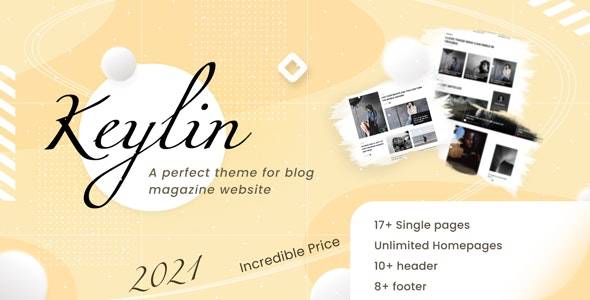 Keylin – v1.5 Magazine and Blog WordPress Theme Download