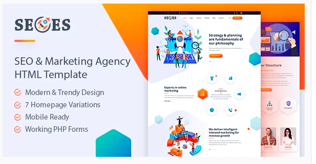 Seoes v1.0 – Marketing Agency HTML Template