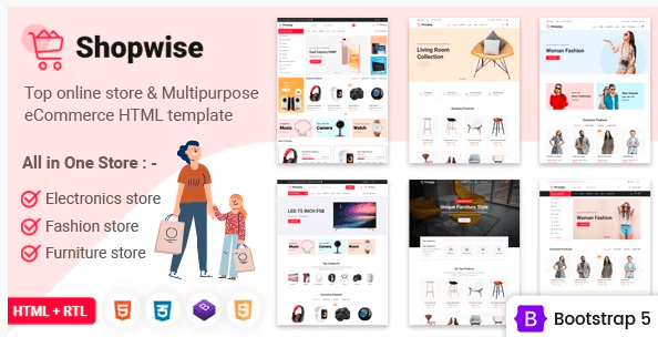 Shopwise v1.3 – eCommerce Multipurpose Bootstrap 5 HTML Template