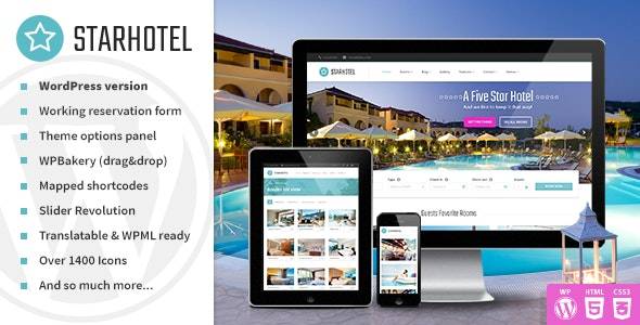 Starhotel v3.0.5 – Hotel WordPress Theme Download