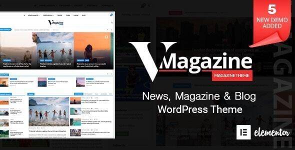 Vmagazine v.1.1.8 Blog NewsPaper Magazine WordPress Theme Download