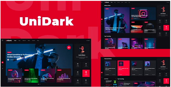 UniDark - Blog and Magazine HTML Template