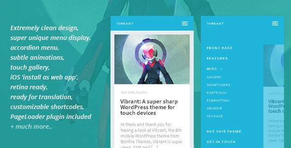 Vibrant wordpress theme