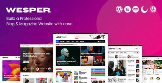 Wesper v1.4 – WordPress Theme for Blogs & Magazines Updated