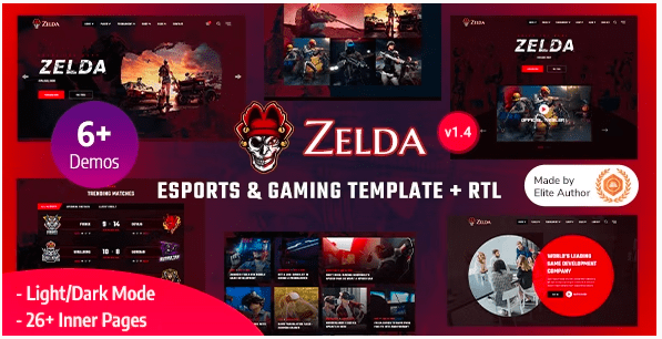 Zelda- eSports & Gaming Bootstrap 5 Template