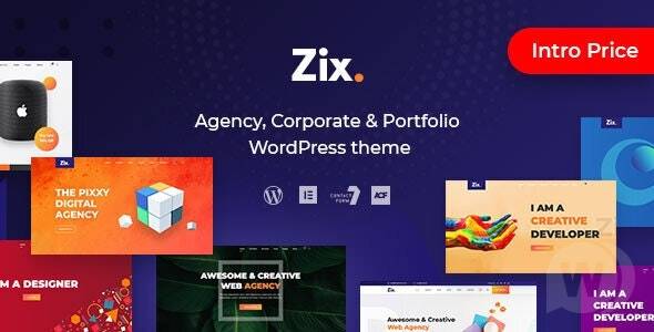 Zix v1.1.2 – Digital Agency and Multipurpose WordPress Theme Download